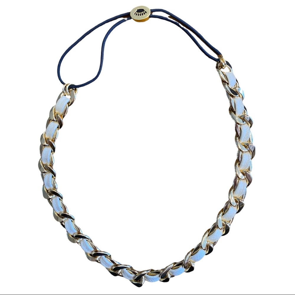Juicy Couture chain and leather necklace